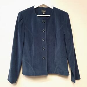 Vintage Leslie Fay Blazer 90s Size 12 Women Suit Jacket Button Down Shoulder Pad
